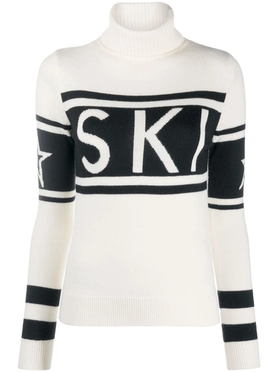 Perfect Moment Schild Ski-intarsia Roll-neck Merino Jumper In White