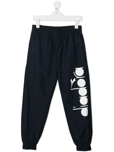 DIADORA JUNIOR LOGO-PRINT TRACK PANTS 