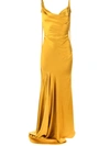 SOLACE LONDON DRAPED-DETAIL GOWN