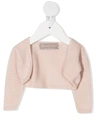 La Stupenderia Cropped Wool Cardigan In Pink