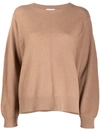 Lala Berlin Oversized Ribbed Knit Jumper In Brown