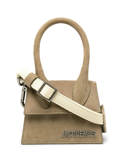 Jacquemus Le Chiquito Mini Crocodile Effect Bag In Green