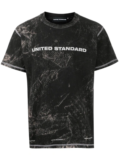 United Standard Men's Black Cotton T-shirt