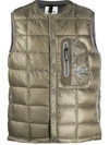 And Wander Pertex Quantum Water Repellent Down Puffer Vest In Green