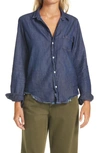 Frank & Eileen Barry Woven Button-up Denim Shirt In Distressed