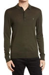 ALLSAINTS MODE LONG SLEEVE WOOL POLO,MK005D