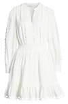 Endless Rose Lace Trim Dress In White