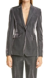 AKRIS PUNTO METALLIC PINSTRIPE JERSEY BLAZER,965300061889