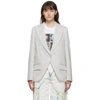 Stella Mccartney Peak-lapel Single-breasted Blazer In 1401 Fog