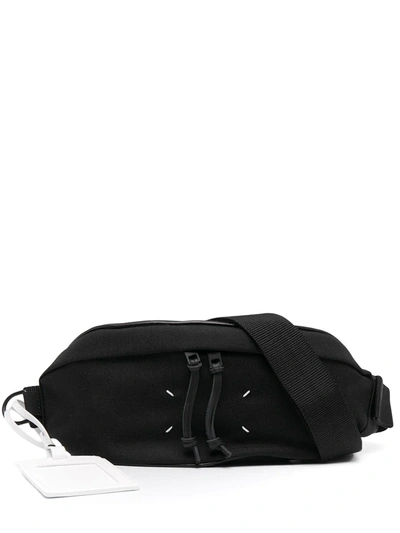 Maison Margiela Signature Four-stitch Belt Bag In Black