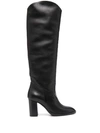 Paul Warmer Knee-high Leather Boots In Black