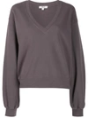 AGOLDE V-NECK COTTON SWEATSHIRT