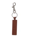 Apc Calfskin Logo Key Ring In Brown