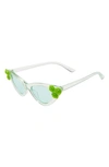 Rad + Refined Rad + Refned Flower Cat Eye Sunglasses In Green