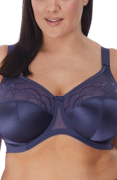 Elomi Cate Full Figure Underwire Lace Cup Bra El4030, Online Only In Ink