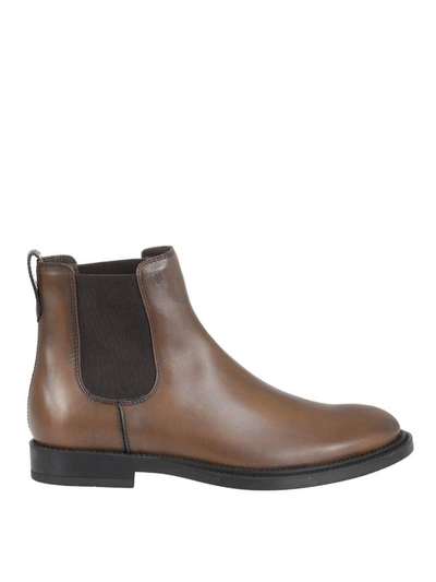 Tod's Leather Ankle Boot Brown