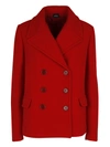 ASPESI WOOL DOUBLE-BREASTED JACKET IN RED