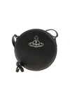 VIVIENNE WESTWOOD JOHANNA ROUND CROSSBODY BAG IN BLACK