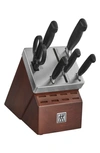 Zwilling J.a. Henckels J.a. Henckels Four Star Self-sharpening Knife Block & Knife Set In Stainless Steel