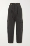 AGOLDE MILA COTTON-TWILL TAPERED PANTS