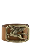 ETRO ETRO LEATHER BELT ASTA WITH PEGASO BUCKLE