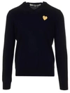 COMME DES GARÇONS PLAY COMME DES GARÇONS PLAY HEART PATCH KNIT SWEATER