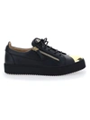 GIUSEPPE ZANOTTI GIUSEPPE ZANOTTI DESIGN MEN'S BLACK LEATHER SNEAKERS,RU00027001 42