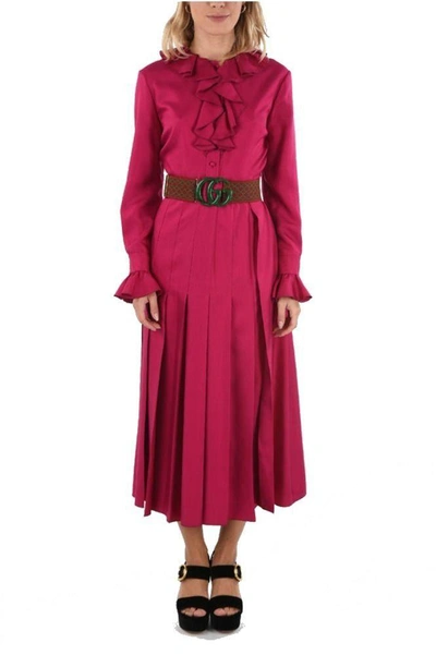 Gucci Women's Pink Silk Dress