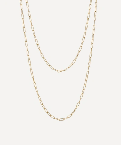 Annoushka Yellow Gold Long Mini Cable Chain Necklace