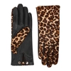 AGNELLE CHLOE LEOPARD-PRINT CALF HAIR GLOVES,3943784