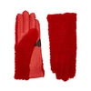 AGNELLE JENCY RED SHEARLING GLOVES,3943792