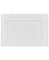 Jean Pierre Cotton Stonewash Racetrack 17x24 Bath Rug Bedding In White
