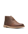 Clarks Bushacre 3 261-74148 Men's Brown Tumbled Leather Chukka Boots Clk46 In Beeswax Leather