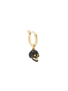 True Rocks Skull Hoop Single Earring In Gold