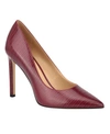 Nine West Women's Tatiana Pointy Toe Pumps Women's Shoes In Wine Lizard
