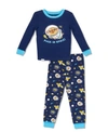 FREE 2 DREAM BOYS TODDLER, LITTLE AND BIG PUG IN SPACE PRINT 2 PIECE COTTON PAJAMA SET WITH GROW WITH ME CUFFS