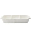 Vietri Lastra Collection Small 3-section Server In White