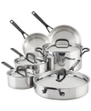 KITCHENAID 5-PLY CLAD STAINLESS STEEL 10 PIECE COOKWARE INDUCTION POTS AND PANS SET