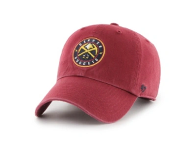 47 Brand Denver Nuggets Clean Up Cap In Darkred