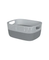 Simplify 2-tone Decorative Large Storage Basket In Gray