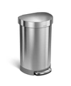 Simplehuman 45l Semi Round Step Can In Brushed Stainless Steel