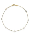 MACY'S CIRCLE DISC ANKLET IN 14K WHITE AND YELLOW GOLD