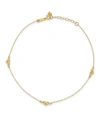 MACY'S TRIPLE PUFFED HEART ANKLET IN 14K YELLOW GOLD