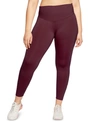 Nike One Plus Size Women's Tights In Dark Beetroot,white
