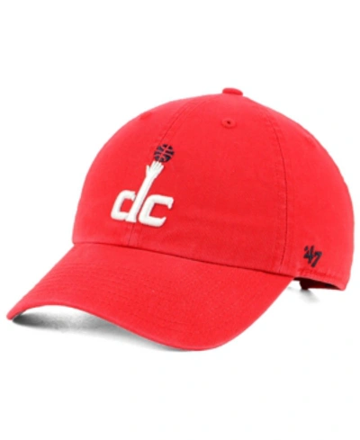 47 Brand Washington Wizards Clean Up Cap In Red