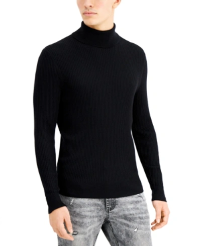 Inc International Concepts Men's Ascher Rollneck Sweater, Created For Macy's In Deep Black