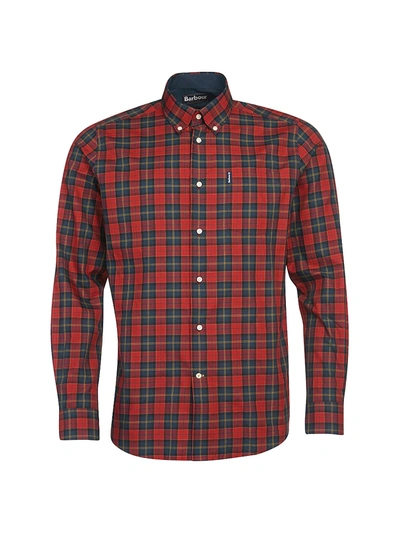 Barbour Mens Tartan 8 Tailored Shirt In Red