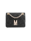 MOSCHINO WOMEN'S SMILEY-EMBOSSED LEATHER SHOULDER BAG,400013276900