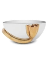 L'OBJET SMALL DECO LEAVES 24K GOLDPLATED & STAINLESS STEEL BOWL,400011307032