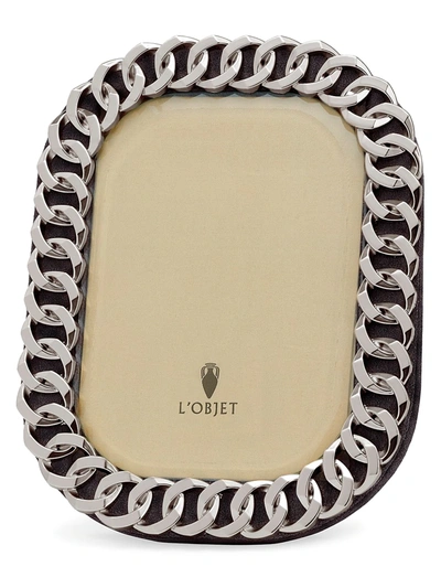 L'objet Cuban Link Platinum Picture Frame In Gold